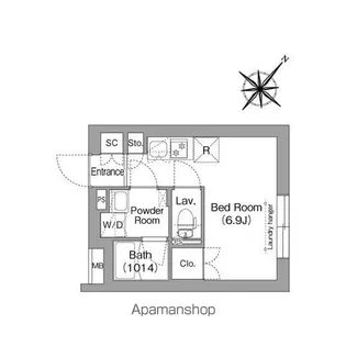 コンフォリア・リヴ品川西大井【4階】の間取り
