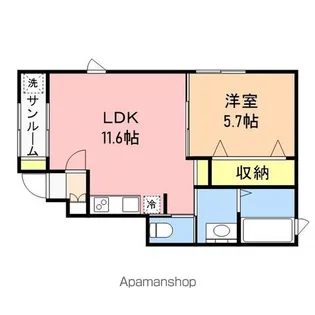 ロサージュⅤ【101号室】の間取り