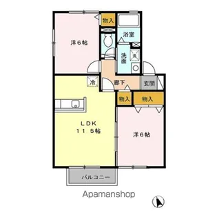 オーチャードテラス【2階】の間取り