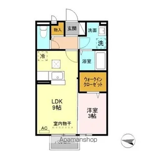 スタイリッシュ リバー【1階】の間取り