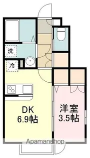 シェルテ河原町A【1階】の間取り