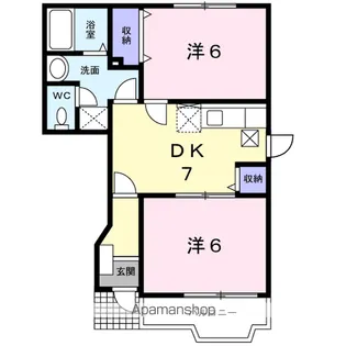センチュリー君山C【1階】の間取り