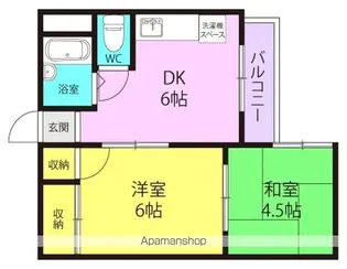 パークスクエア東園田【607号室】の間取り