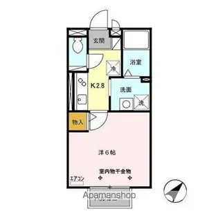 埼玉県さいたま市緑区東浦和1丁目【アパート】の間取り