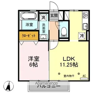 ブルーサファイア B【2階】の間取り