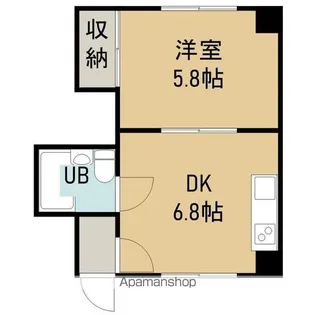コーポ白鳥【2C号室】の間取り