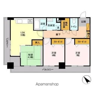 オーシャンビュー壱番館【17階】の間取り