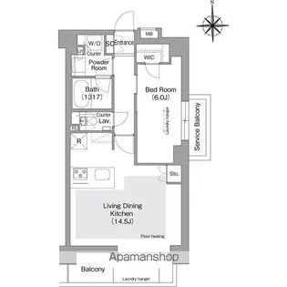 コンフォリア・リヴ文京護国寺【3階】の間取り