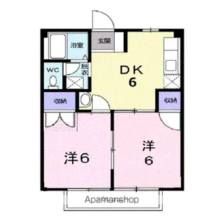 ニューシティどい【1階】の間取り