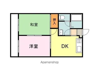 広島県福山市神辺町字十三軒屋【マンション】の間取り