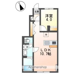 アジュール【106号室】の間取り