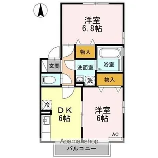 リビングタウン今里A・B・C棟【1階】の間取り