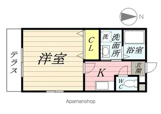 アドバンテイジ合川【1階】の間取り