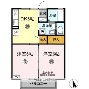 セジュール御山 A【2階】の間取り