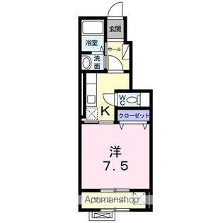 アスペンベールF【1階】の間取り