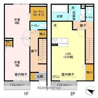 カラコレス【1階】の間取り