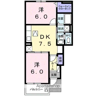 プランドールⅡ【1階】の間取り