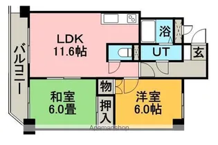 アクティブプラザ厚別中央B棟【703号室】の間取り
