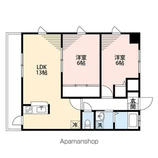 ルネッサンス21久留米六ツ門【1107号室】の間取り