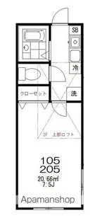 グリミア練馬【205号室】の間取り