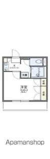 レオパレスカサベルデ【3階】の間取り