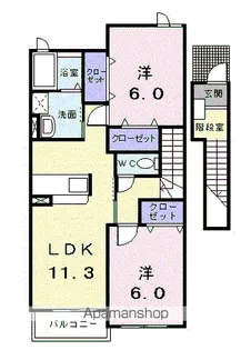 サウスアローズ・K【2階】の間取り