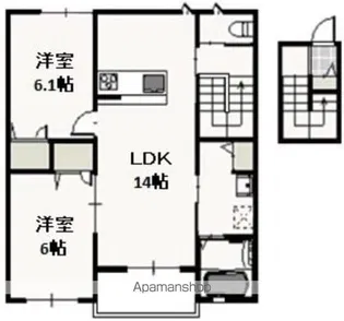 フロイデ万倍 E【2階】の間取り
