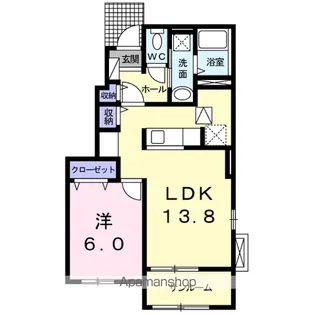 エトワール・イースト【1階】の間取り
