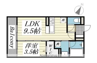 グランドパレス港南B棟【104号室】の間取り
