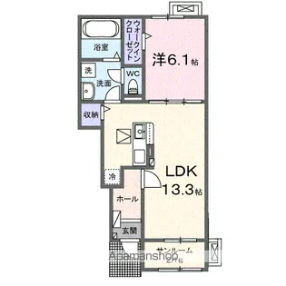 ヘーリオス【1階】の間取り