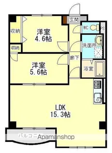 パステル大井手【2階】の間取り