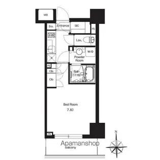 1Kの間取り画像