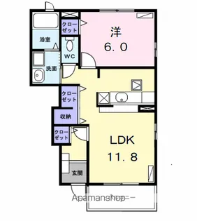 グレース ヴィラ Ⅱ【1階】の間取り