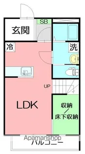 アレーズ湘南【203号室】の間取り