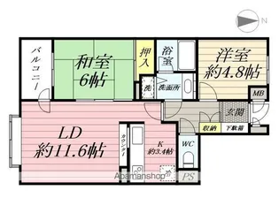 横浜鶴見ガーデンハウス【4階】の間取り