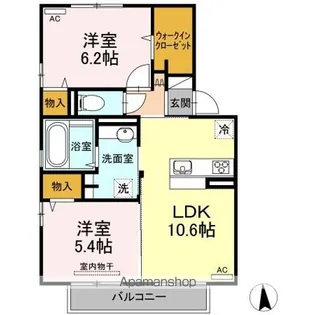 ボン ボヌールM&N【2階】の間取り