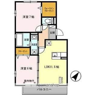 ジョイアポスト A【2階】の間取り