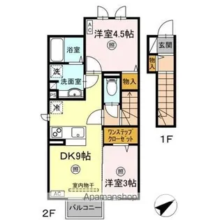 シエル ラピッド【205号室】の間取り