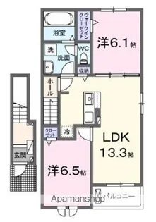 カトリーヌ【2階】の間取り