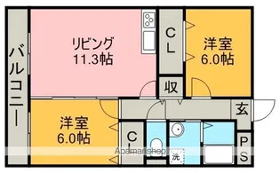 ヴィンヤード【1階】の間取り