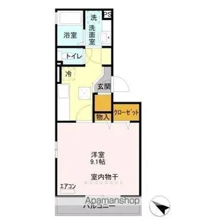 カーサリリオ【105号室】の間取り