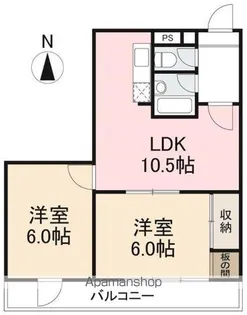 藤塚コーポラス 501号【5階】の間取り