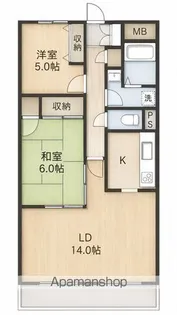 ガーデンヒルズ津田【2階】の間取り