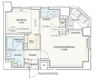ドゥーエ横濱桜木町【5階】の間取り
