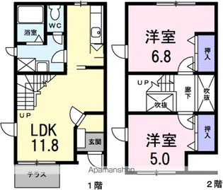 クレストール【101号室】の間取り