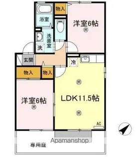 リトルハイツ【1階】の間取り