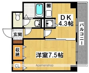 プラース中百舌鳥【3階】の間取り