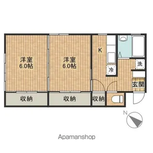 サルビアB棟【102号室】の間取り