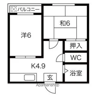 昭栄コーポ【203号室】の間取り
