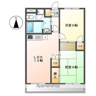 パレスサントピアⅡ【1階】の間取り